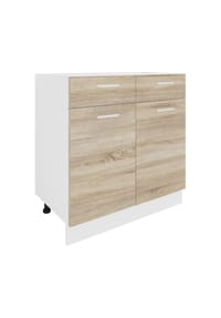 VCM. - Küchenschrank | Maße ca. H. 82 x B. 80 x. T. 46 cm | Unterschrank mit Schublade | Küchenmöbel – Esilo - Weiß