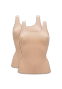 CHANTELLE - Damen Top, 2er Pack - Unterhemd, SoftStretch, nahtlos - Dunkelblau