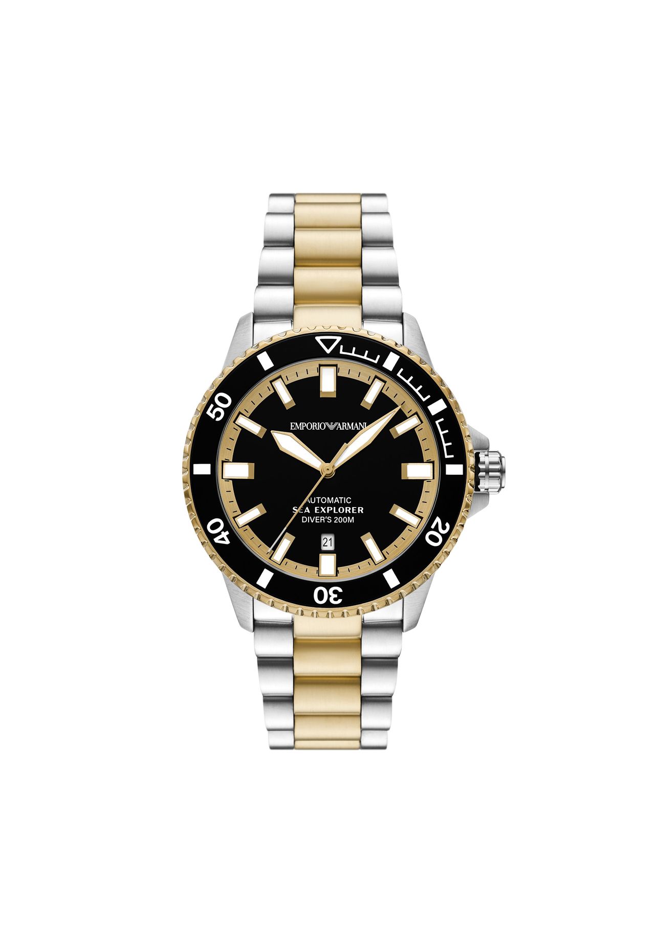 Armani Herren Taucher-Uhr "AR60089", Bicolor, 99