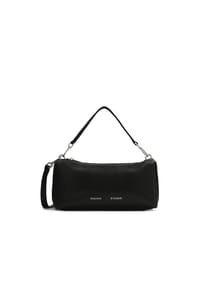 ONE ELEMENT - Längliche schwarze Handtasche aus weichem Leder - Schwarz