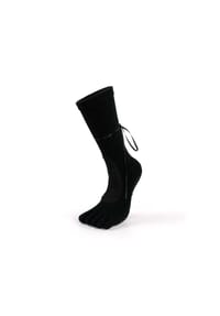 MUNADUNA - Ballet-/Yoga-/Pilates-Socken – offener Spann – Satinband zum Binden Fitness-Socken,Baumwolle,Anti-Rutsch - Schwarz (Typ R)