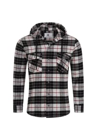 Rock Creek - Hemd Kariertes Hemd mit Kapuze Regular Fit - Dunkelblau