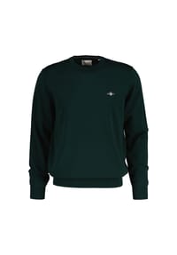 GANT - Herren Strickpullover - CLASSIC COTTON C-NECK, Rundhals, Baumwolle, Regular Fit - Dunkelblau