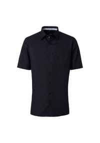VENTI - Herren Businesshemd Kurzarm uni Comfort Fit - Dunkelblau