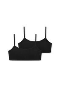SCHIESSER - Bustiers 2er-Pack Basic Kids - schwarz