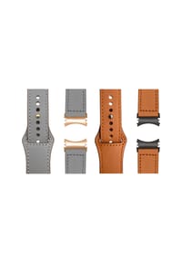 WRISTR - Smartwatch-Armband (2-tlg. Set) Pin kompatibel mit Samsung Galaxy Watch - Grau / Braun
