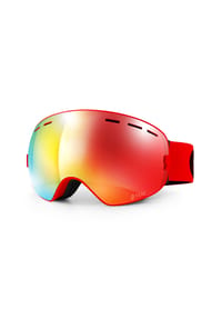 YEAZ - Ski- Snowboardbrille mit Rahmen rot verspiegelt XTRM-SUMMIT - rot