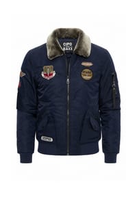CIPO & BAXX® - Winterjacke CM232 mit Kapuze - BLACK