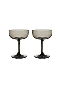 like. by Villeroy & Boch Sekt-/Champagnerschale, Set 2tlg Like Smoke - Like Glass - grau