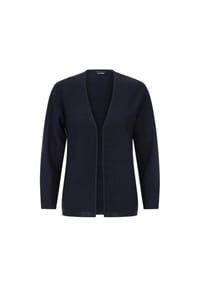 GOLDNER - Kurzgröße:  Feinstrickjacke mit Schurwolle - beere