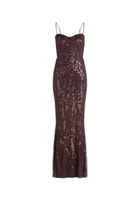 Vera Mont - Abendkleid mit Pailletten - Dark Maroon