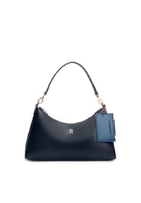 TOMMY HILFIGER ICON - Schultertasche, Kunstleder, Reißverschluss, für Damen - BDS BLACK