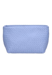 Gave Lux - Shultertasche Women's shoulder bag in genuine nappa leather, with woven texture. Equipped with removable chain shoulder strap. Handcrafted Italian product. Made in Italy. - BLU