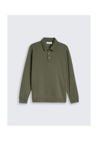DENIM TOM TAILOR - Sweatshirt, Polokragen, für Herren - 23802 OLIVE GREEN
