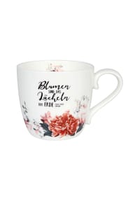 KÖNITZ - Kaffeebecher Gardening - Red Flowers, 425 ml - Bunt
