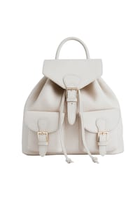 collezione alessandro® - Rucksack Chicaletta lässiges Design aus echtem Leder - beige