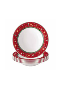 Villeroy & Boch Suppenteller Toy's Delight ø 23 cm 6er Set rot - TOY'S DELIGHT - rot