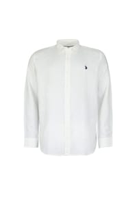 U.S. POLO ASSN. - Hemd Shirt Button-Down Leinen - hellblau