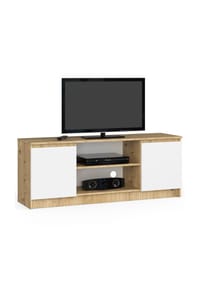 Akord - TV-Lowboard K140 mit 2 Türen und 6 Einlegeböden - artisan-eiche