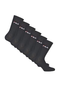 FILA - Unisex Socken, 6er Pack - Crew Socks, Strümpfe, Street, Sport (2x 3 Paar) - Blau