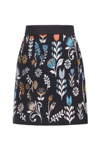 IVKO - Rock mit leuchtenden botanischen Motiven - black