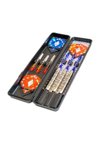 COFI - Dartpfeile Set 20 Gramm 15-teilig inkl. Zubehör und Aufbewahrungsbox - Silber 19x10x1 cm