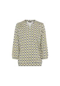 olsen - Shirt mit Allover-Dessin und Tunikaausschnitt - Moss Green