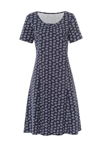 Sieh an! - Jersey-Kleid - erdbeere-ecru-bedruckt