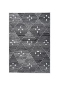 Kayoom - Wohnzimmer Teppich – Kurzflorteppich Vancouver 510 80 x 150 cm in grau - weiß - grau - weiß