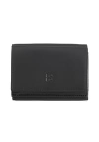 DuDu - Geldbörse Leder 10 cm - black pop