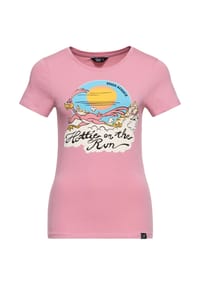 QUEEN KEROSIN - Print-Shirt mit Print-Motiv Hottie On The Run - rosa
