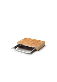 CONTINENTA Schneidebrett, Edelstahl-Schublade - STIRNHOLZ - BEIGE