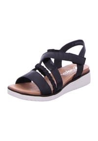 rieker - Leder/Synthetik Sandalen - Schwarz