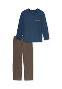 SCHIESSER - Schlafanzug Comfort Nightwear, Brusttasche, für Herren - 860 DEEP BLUE