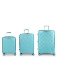 GABOL Queens - Queens 4 Rollen Kofferset 3-teilig mit Dehnfalte - azul