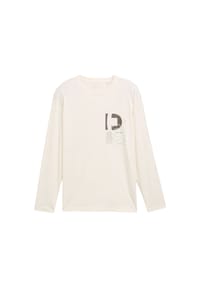 TOM TAILOR - Langarmshirt Longsleeve - weiß