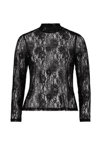 Vera Mont - Spitzenshirt langarm - Schwarz