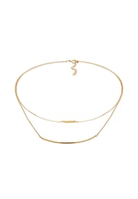elli. - Halskette Layer Glasperlen Cuff Basic 925 Silber Vergoldet - Gold