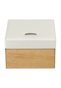 WINDROSE - Schmuckkästchen, Leder/Holz - 2 BRAUN