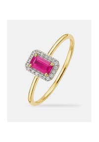 Diamant L'eternel - Ring, mit Rubin, 375 Gelbgold - gold