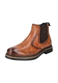 bugatti - Leder/Textil Stiefelette - Cognac