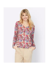 heine - Druck-Pullover - champagner-hortensie-bedruckt