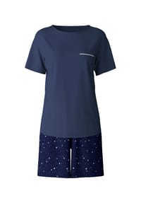 CALIDA - Damen Kurz-Pyjama Sweet Dreams - peacoat blue