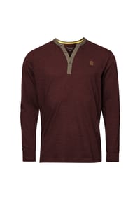 HERO BY JOHN MEDOOX® - HANO WORKWEAR Herren Longsleeve Henley-Shirt - green mel.