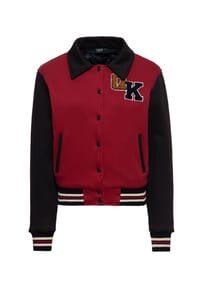 QUEEN KEROSIN - Collegejacke Großflächige Chenille-Rückenapplikation mit Katzenmotiv und QK-Patch auf der Brust Nashville High School - bordeaux