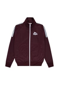 LONSDALE™ - Herren Trainingsjacke normale Passform CALSHOT - Oxblood/White