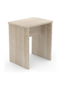 VCM. - Holz Sitzhocker Würfel | Fußablage mit den Maßen H. 45 x B. 40 x T. 30 cm | Beistelltisch Esal - Anthrazit / Honig-Eiche
