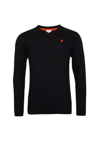 U.S. POLO ASSN. - Strickpullover Pullover V-Neck - schwarz