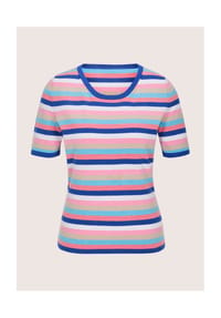 MADELEINE - Viskosepullover mit Streifen-Muster - azurblau / weiß / multicolor