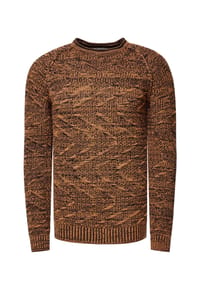 RUSTY NEAL® - Strickpullover mit stylischem Muster - Schwarz